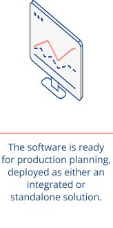 Step 5 of the process how we build our AI solutions: The software is ready for production planning, deployed as either an integrated o standalone solution.