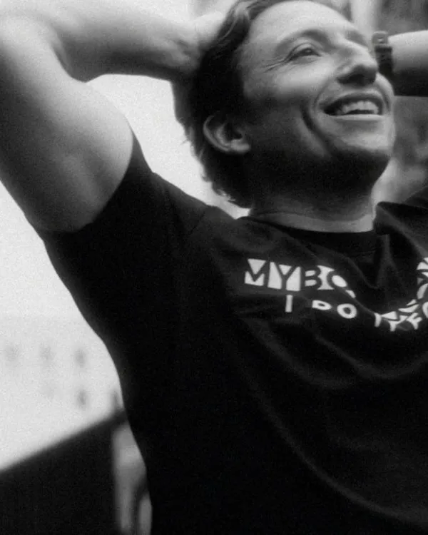 Laughing after the session