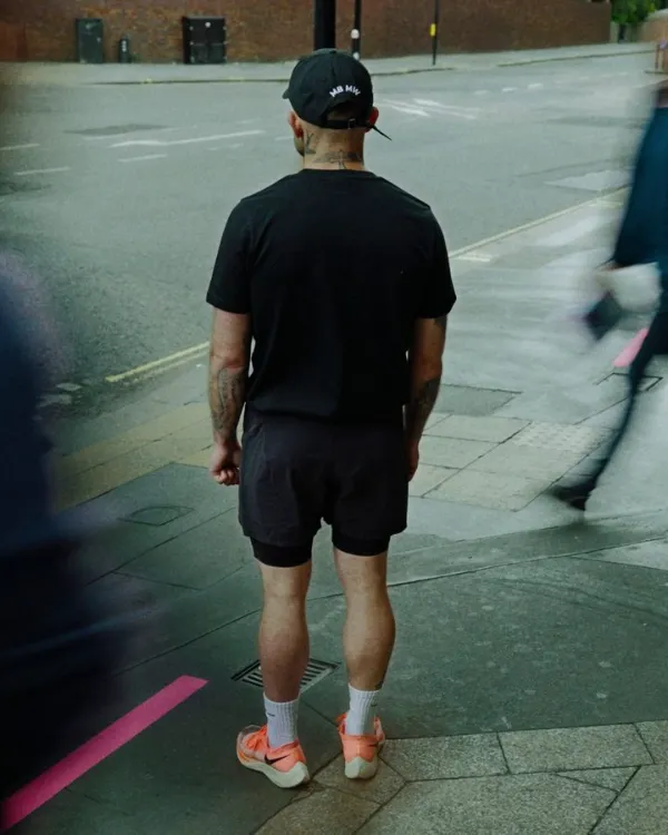 Standing still on a busy London corner