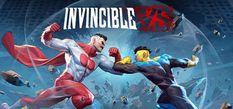 Invincible VS key art showing two superpowered characters punching each other in midair.