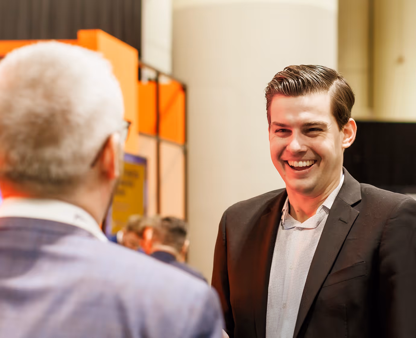 VRIFY training conversation at an event