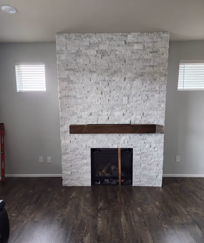 Remodeling a stone fireplace