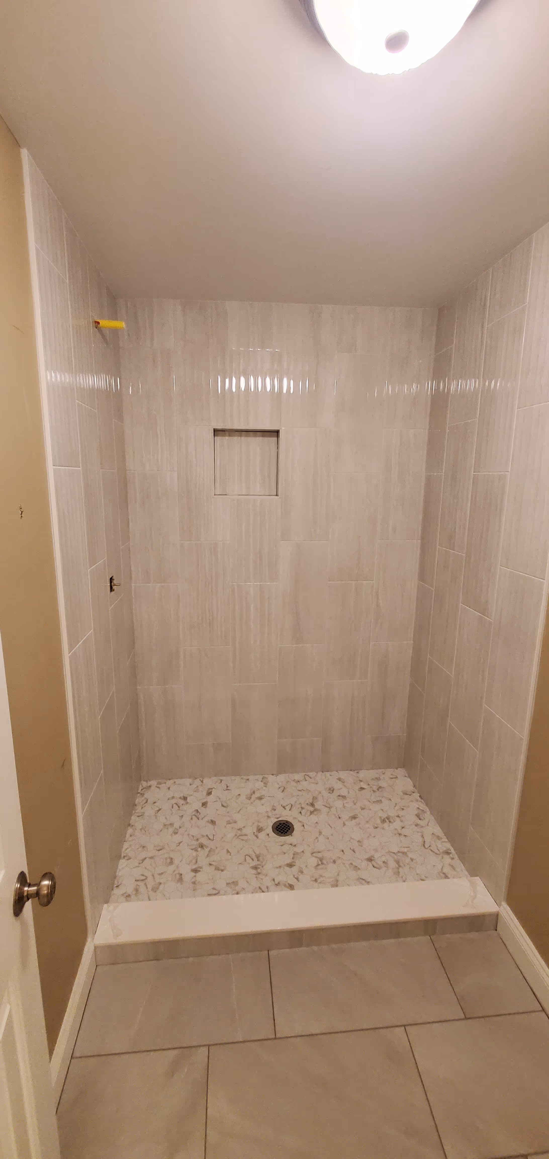 tile work in a shower