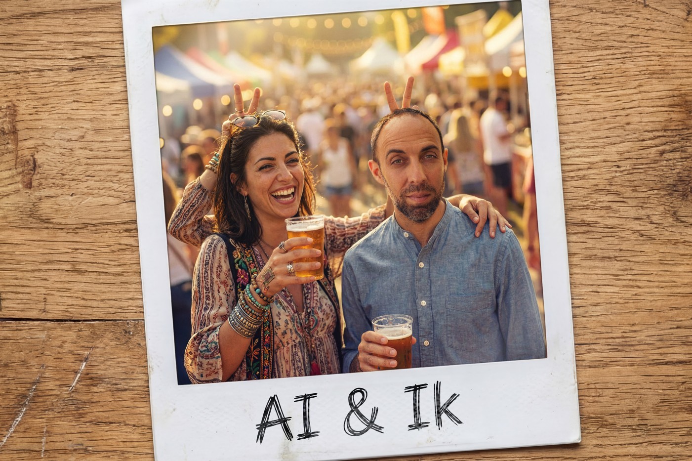 Eran met zijn vriendin Eva die duidelijk met AI is gemaakt
