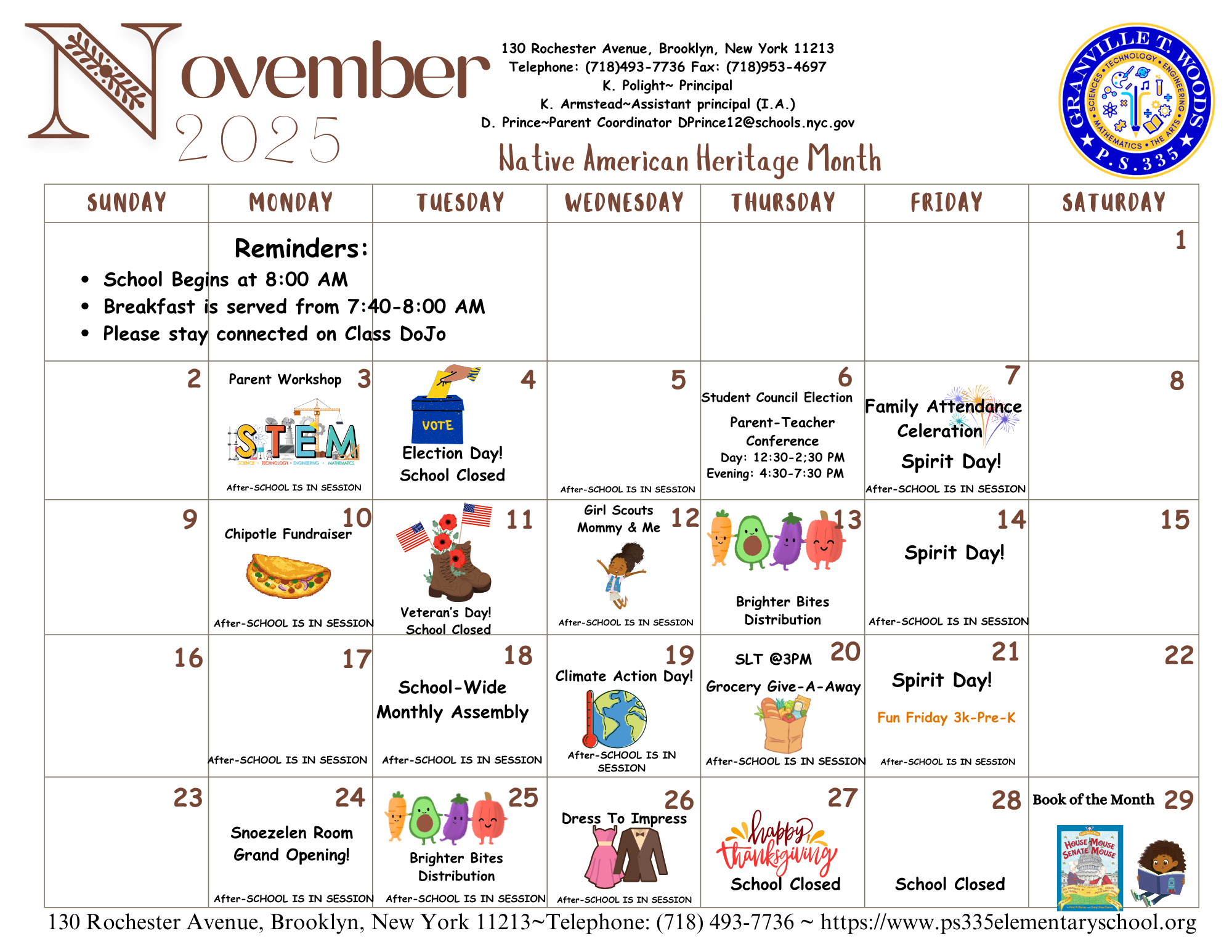 November calendar 