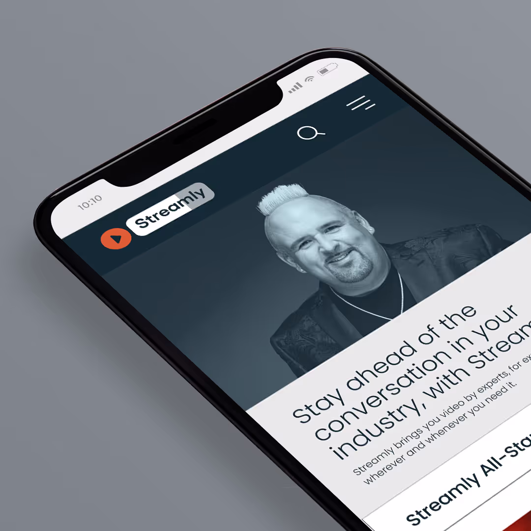 A crop of the Streamly App on a phone