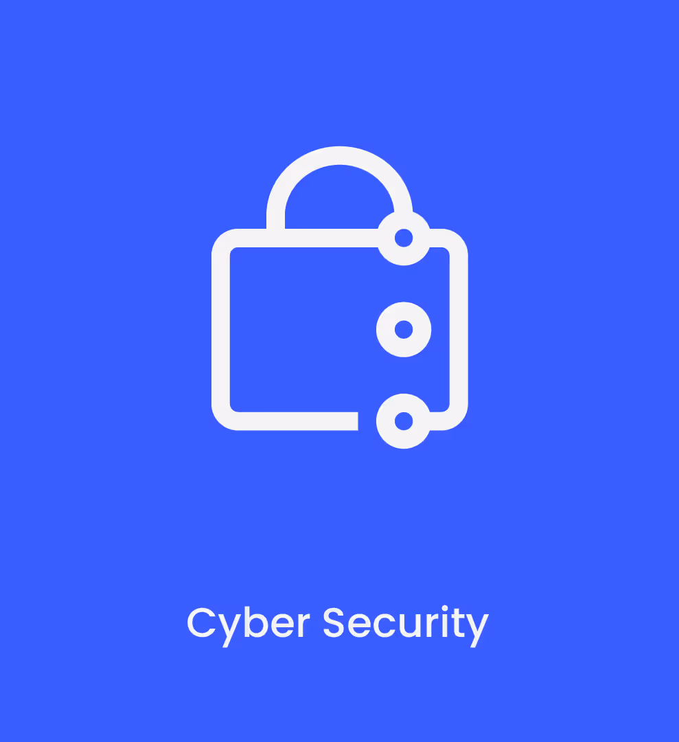 A Cyber Security Icon. A lock with three circles present.