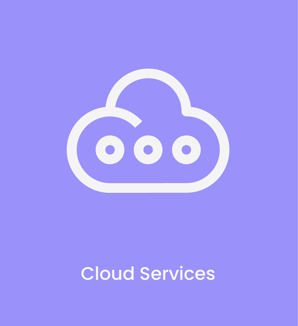A Cloud Storage Icon. A cloud with 3 circles present.