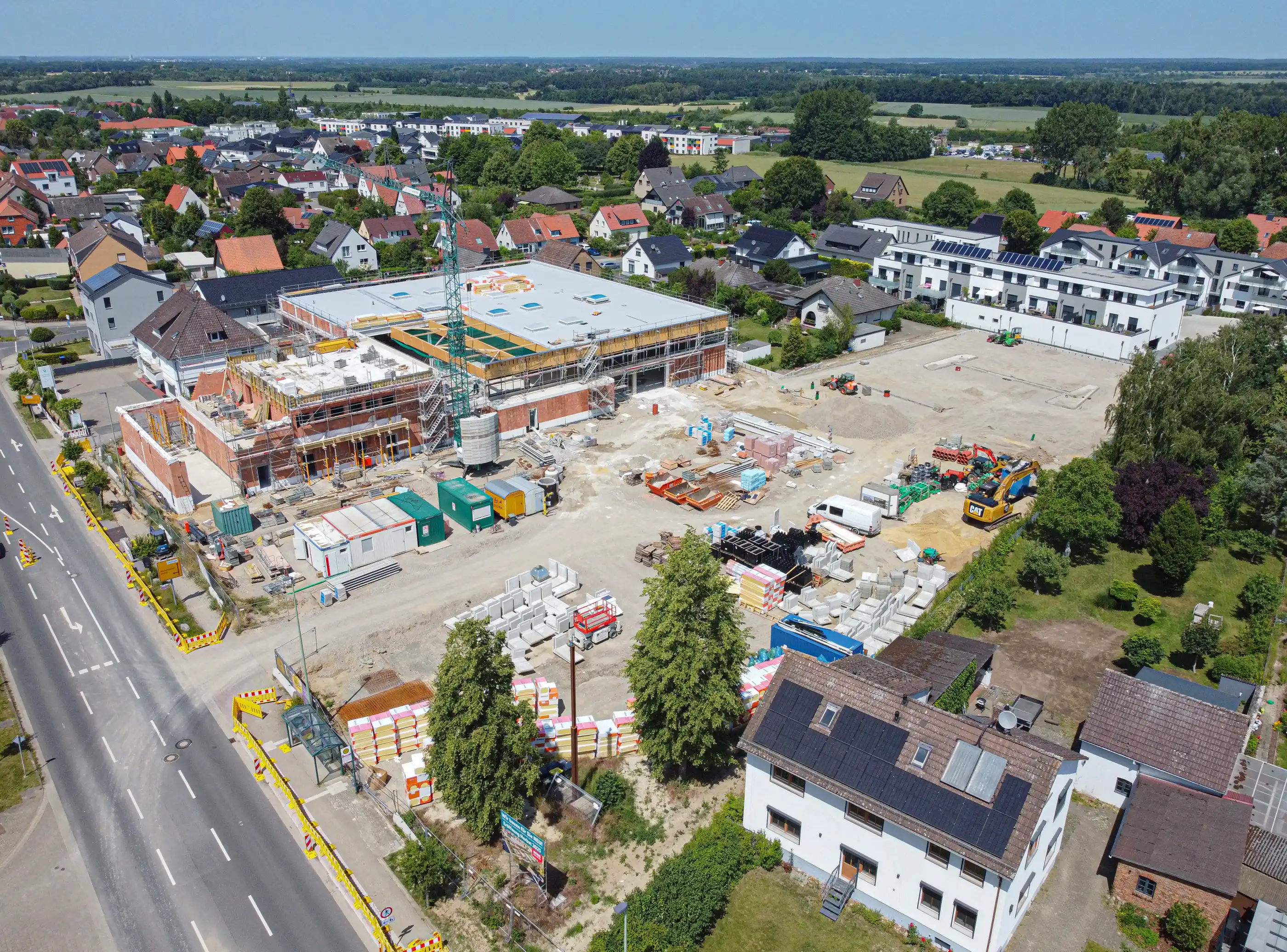 Neubau Verbrauchermarkt Cremlingen - Luftbild - AT Architektur Braunschweig
