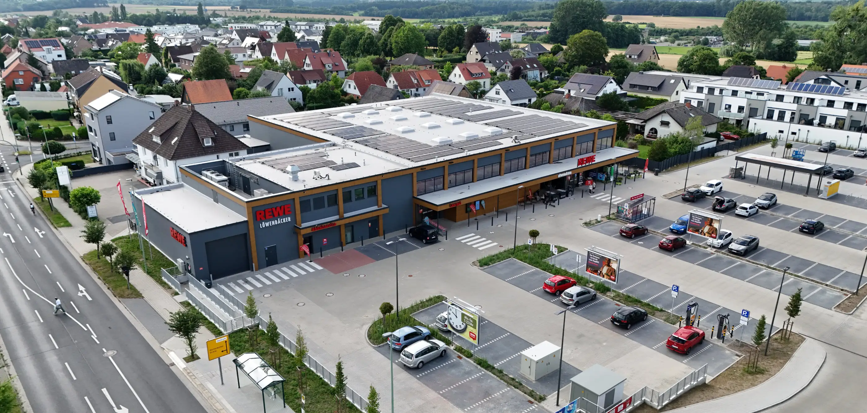 Neubau Verbrauchermarkt Cremlingen - Luftbild - AT Architektur Braunschweig