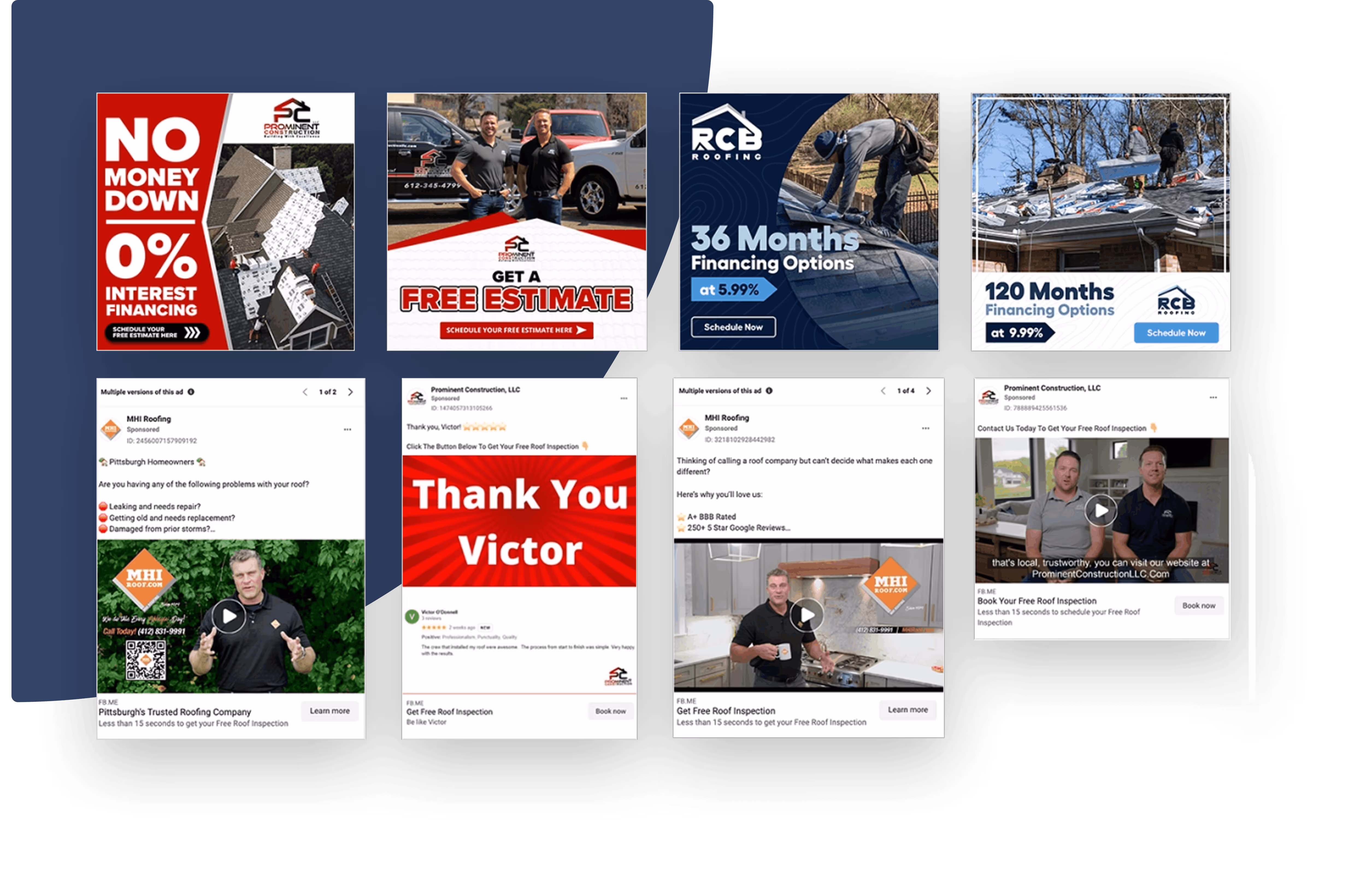 A laptop and smartphone displaying the JobNimbus platform. The laptop shows a contact details page for "Draco Alley" with options for documents, tasks, and related information. The smartphone on the left shows a list of leads. Both devices highlight different aspects of managing client information within the platform.