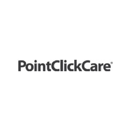 PointClickCare brand logo in black text on a white background.