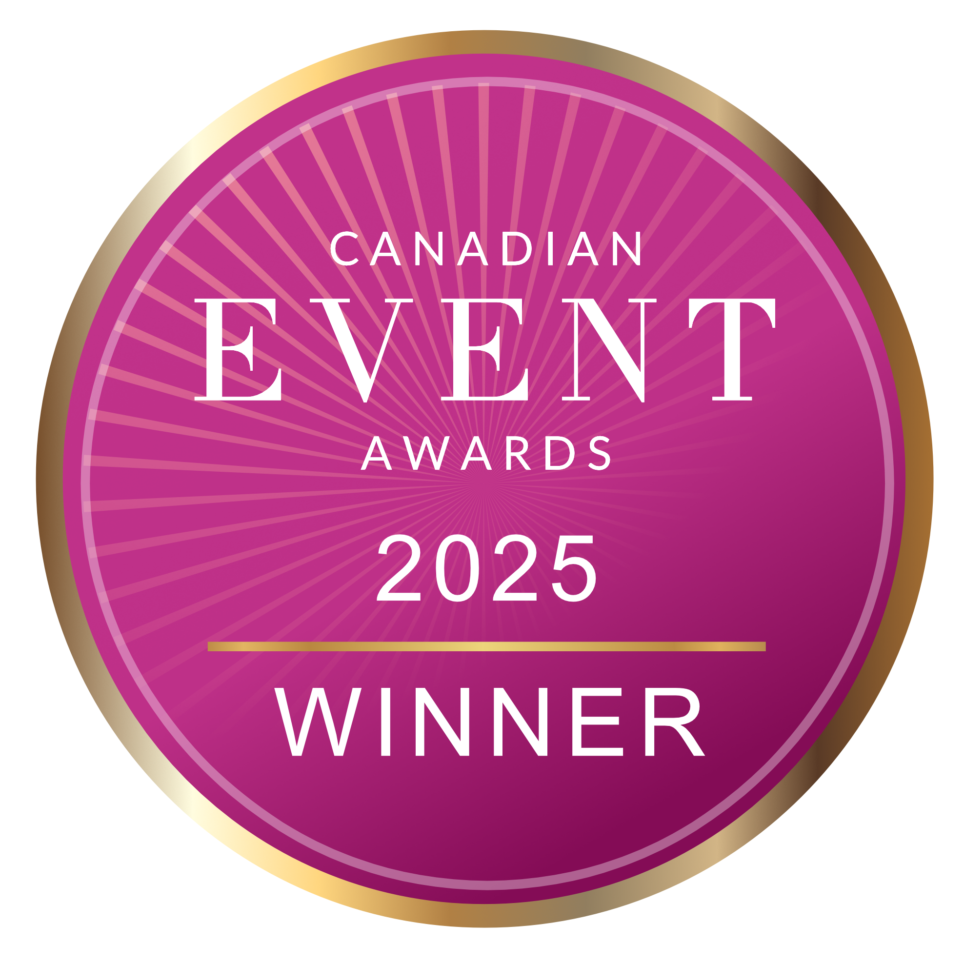 Canadian Event Awards 2025 won by TK Events - badge 