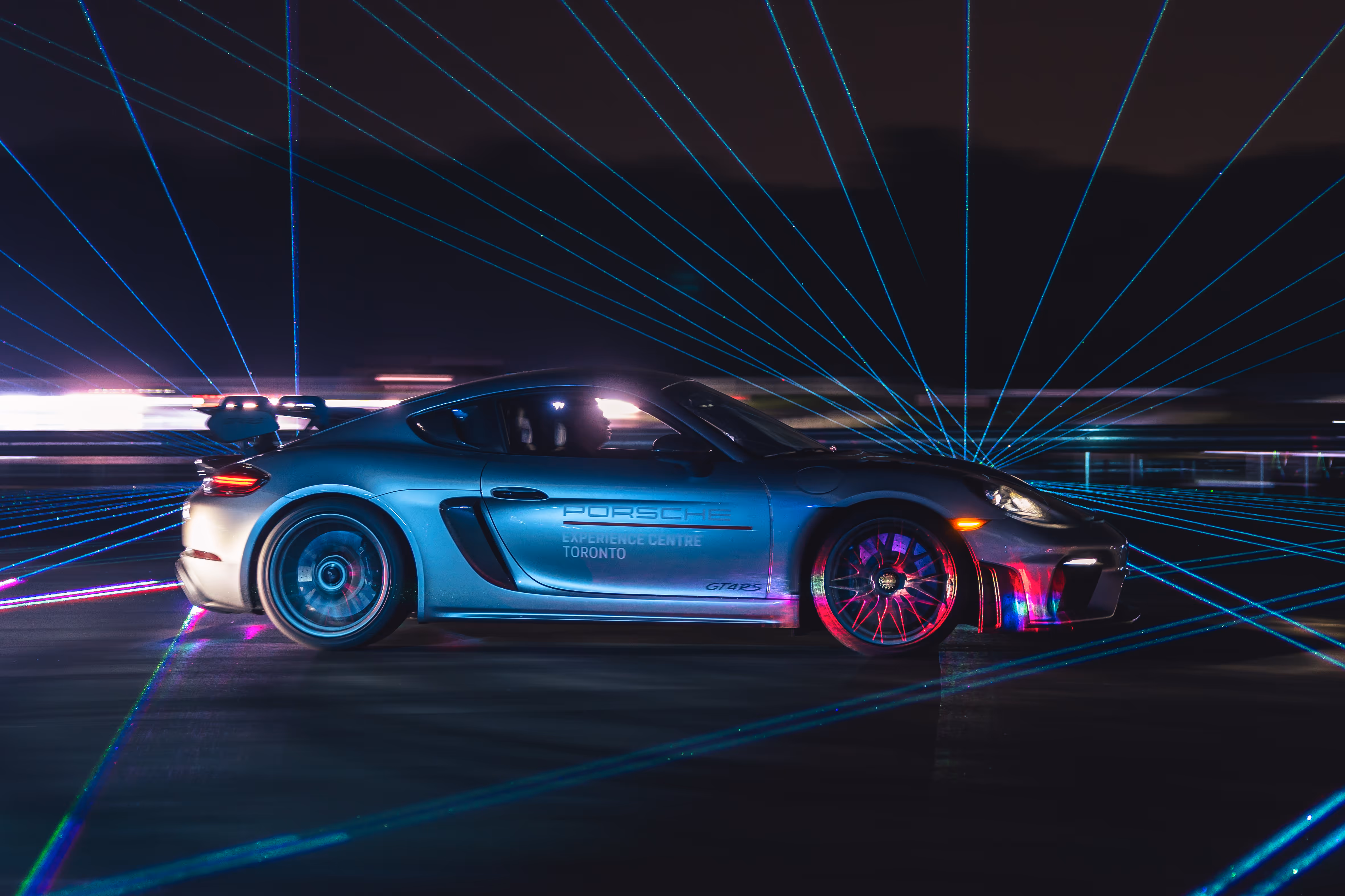 Luxury Porsche car at experiential event