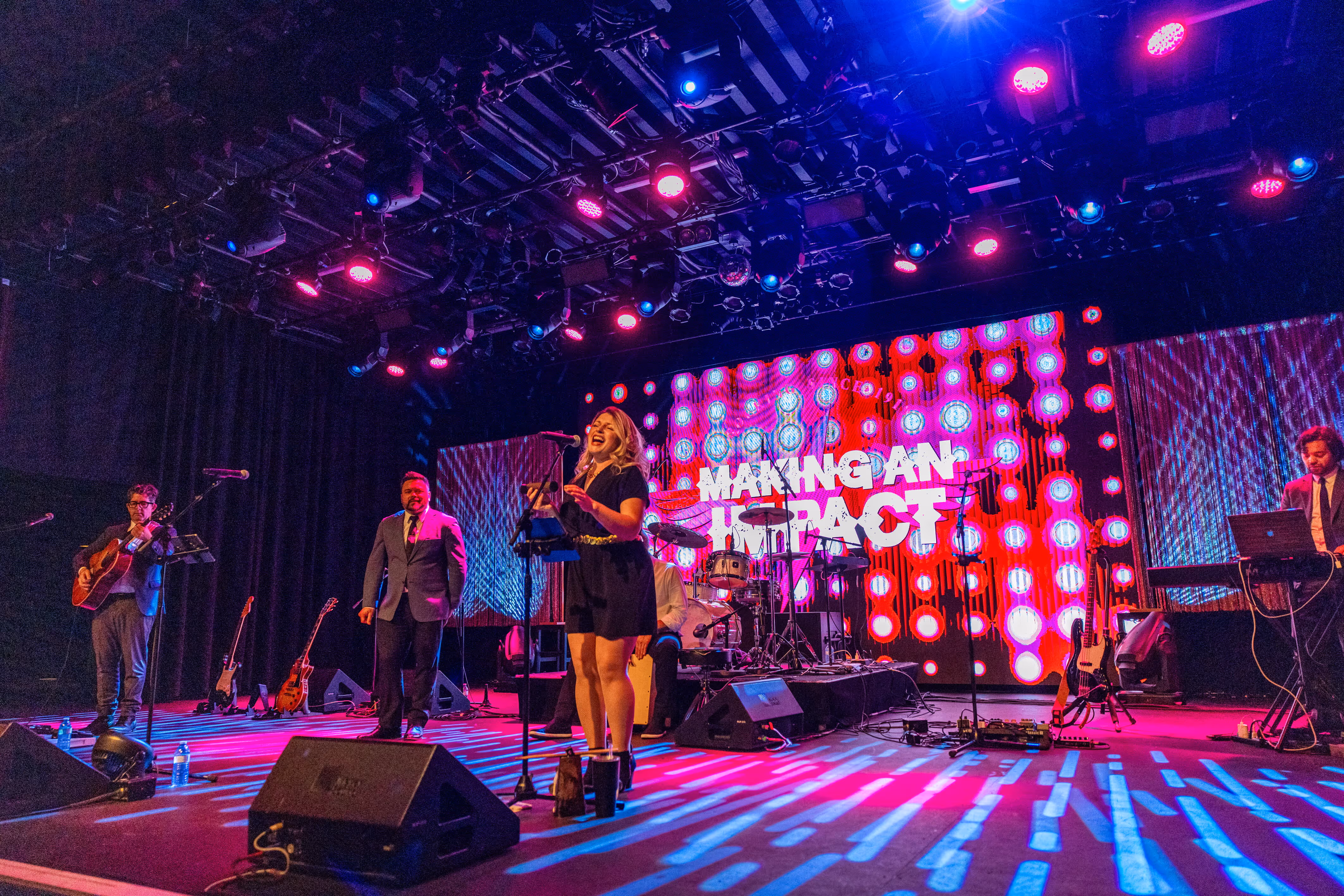 Main stage designed by TK Events for Making an Impact event