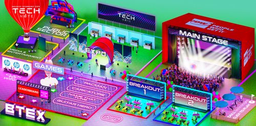 Gamified virtual event venue created by TK Events 