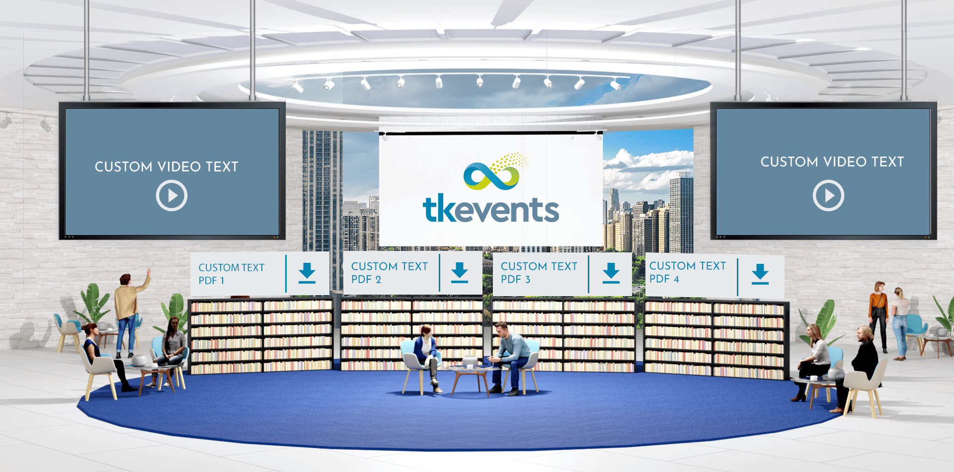 Virtual Event space designed by TK Events 
