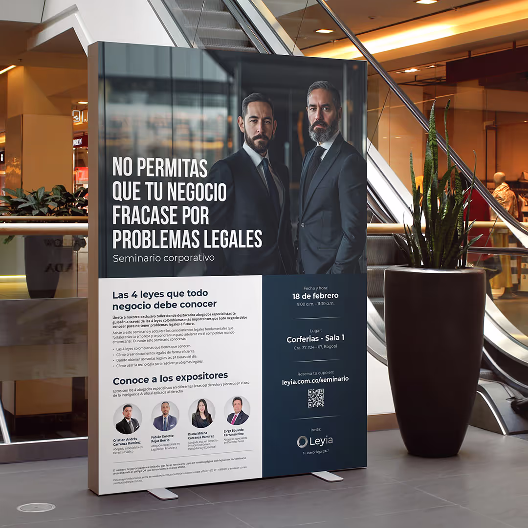 Poster in a mall Leyia