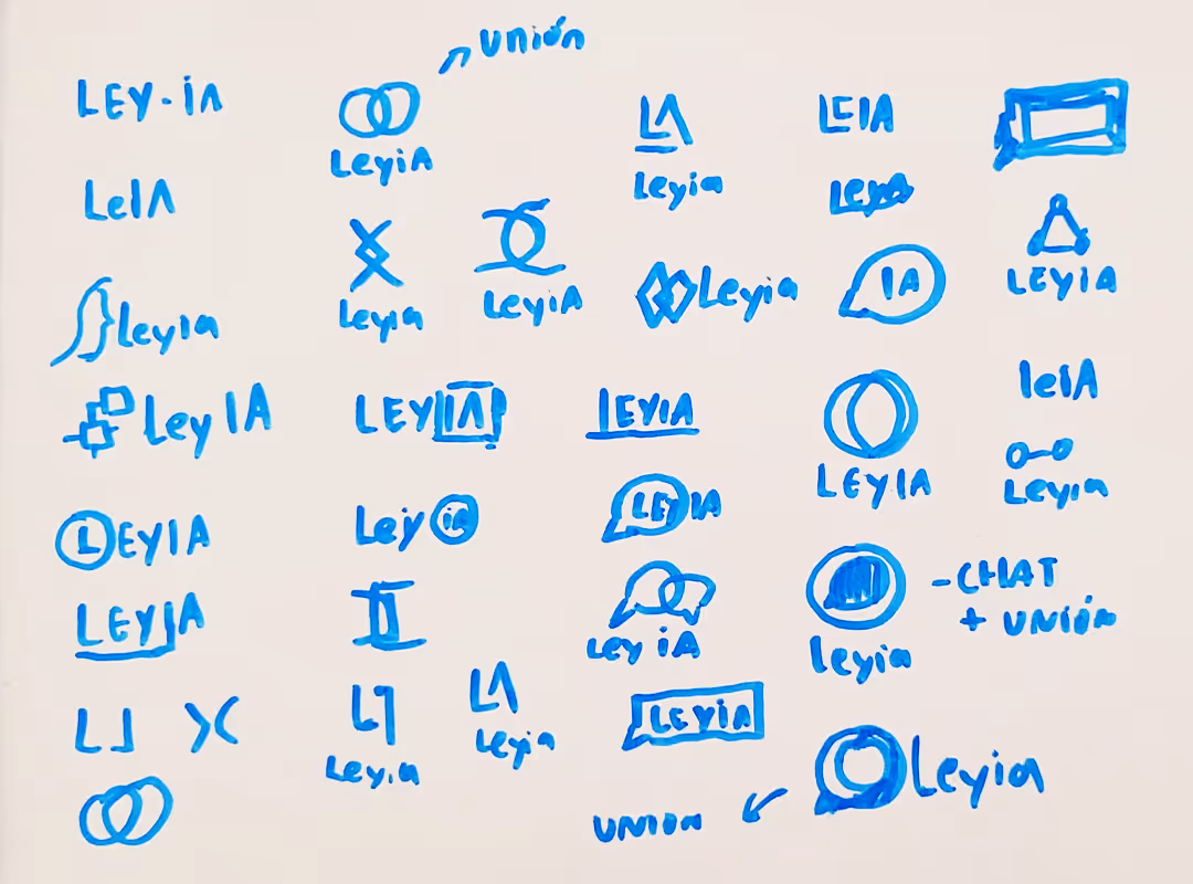 Sketches for the logo for the project Leyia