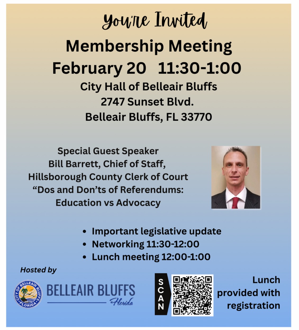 Flyer for Feb. 20 Membership Meeting