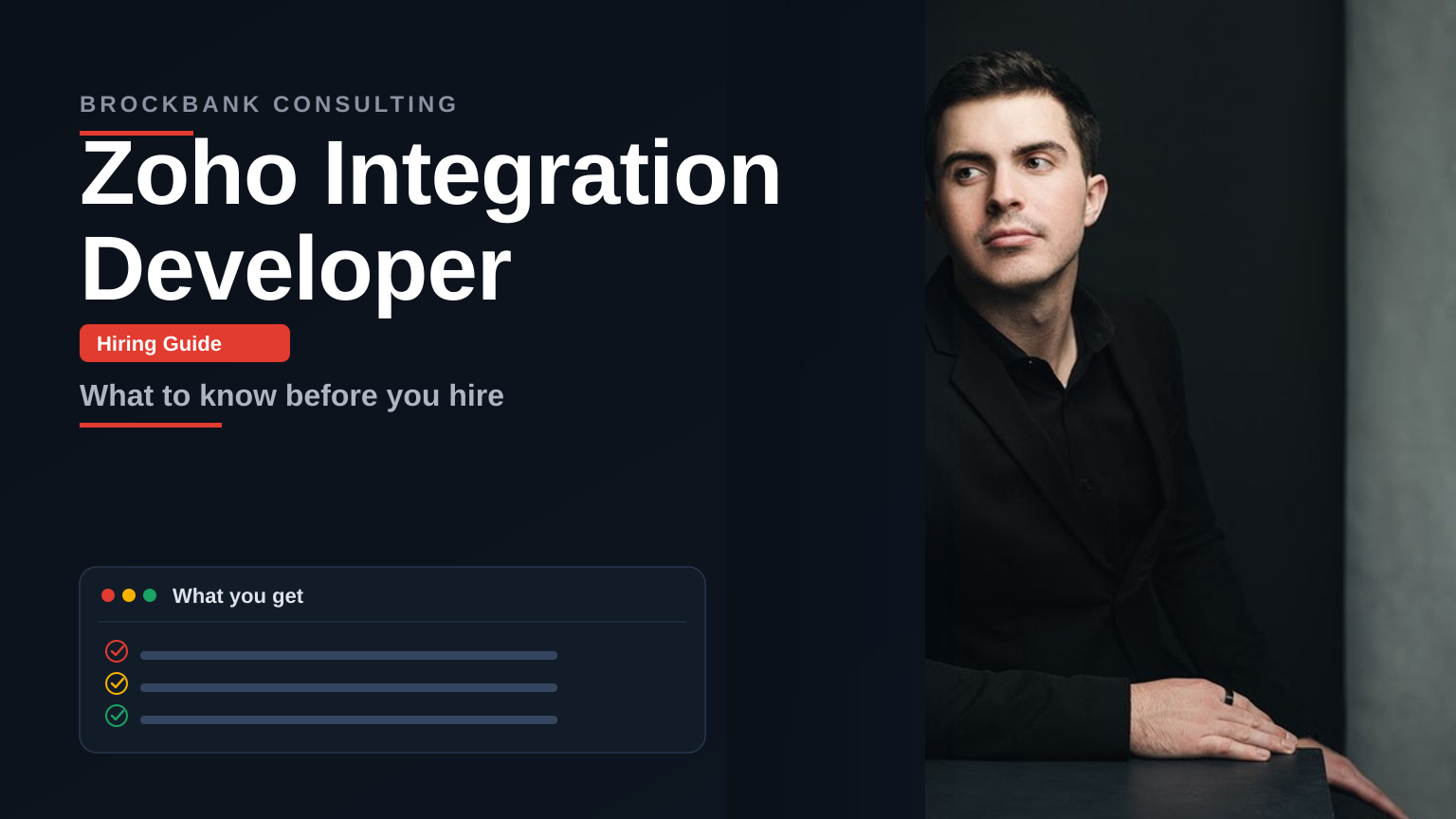 Hire a Zoho Integration Developer — Brockbank Consulting Zoho experts