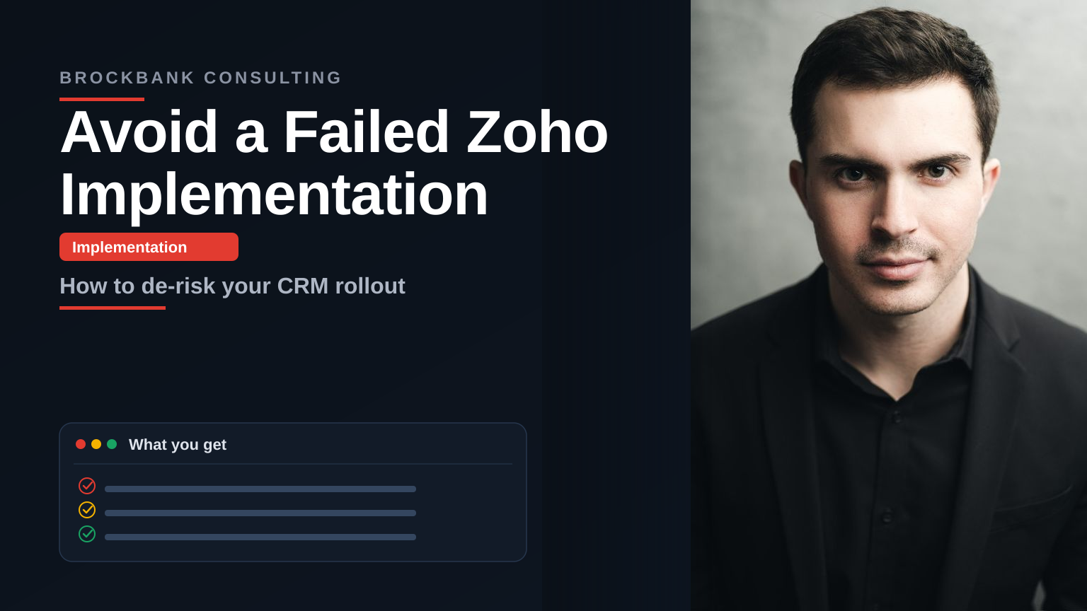 Avoid a Failed Zoho Implementation — Brockbank Consulting Zoho experts