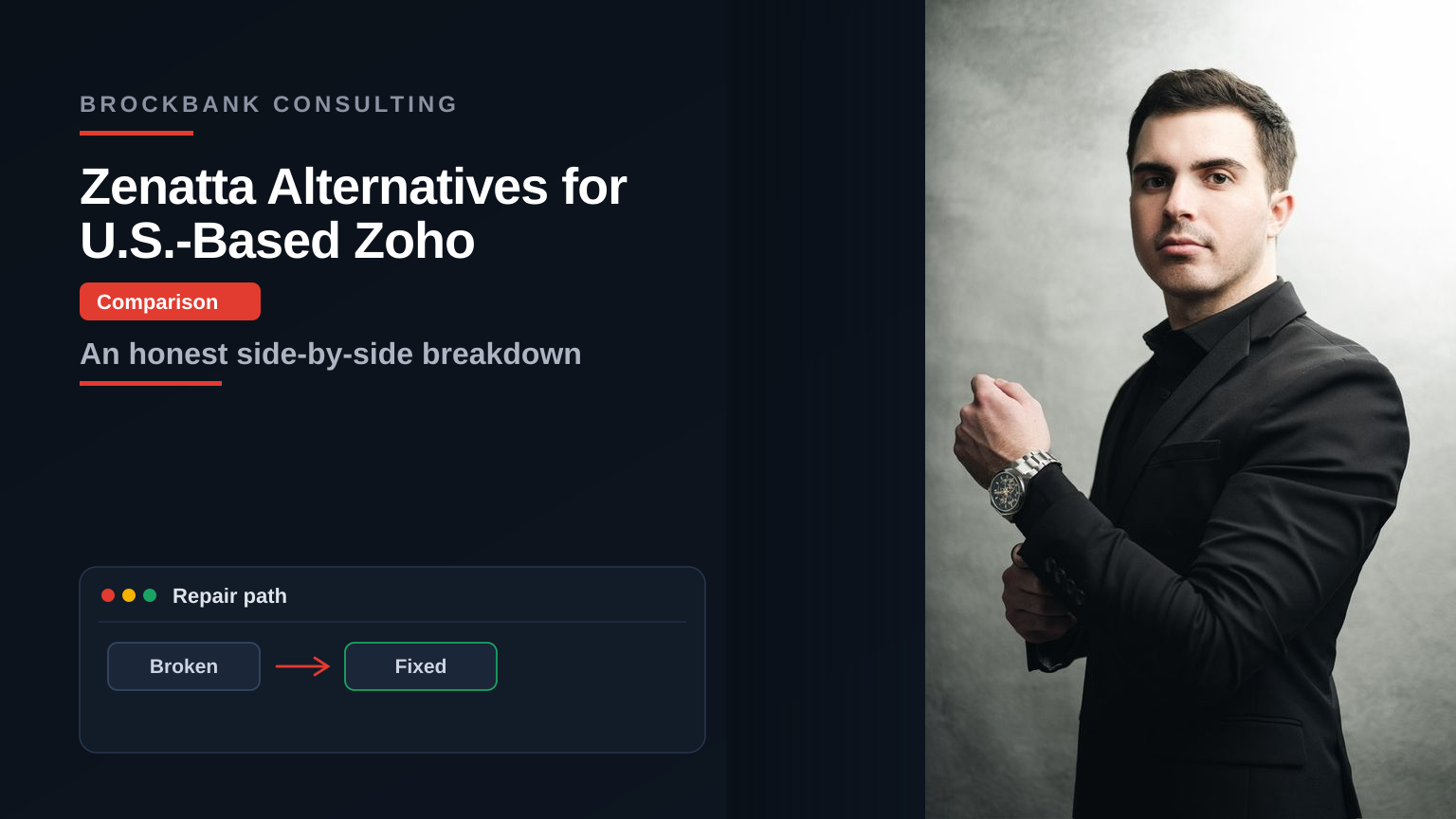 Zenatta Alternatives for U.S.-Based Zoho Implementation — Brockbank Consulting Zoho experts