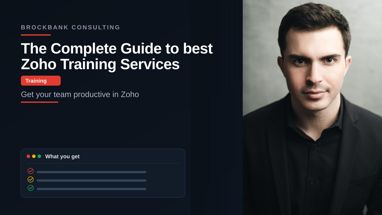 The Complete Guide to best Zoho Training Services — Brockbank Consulting Zoho experts