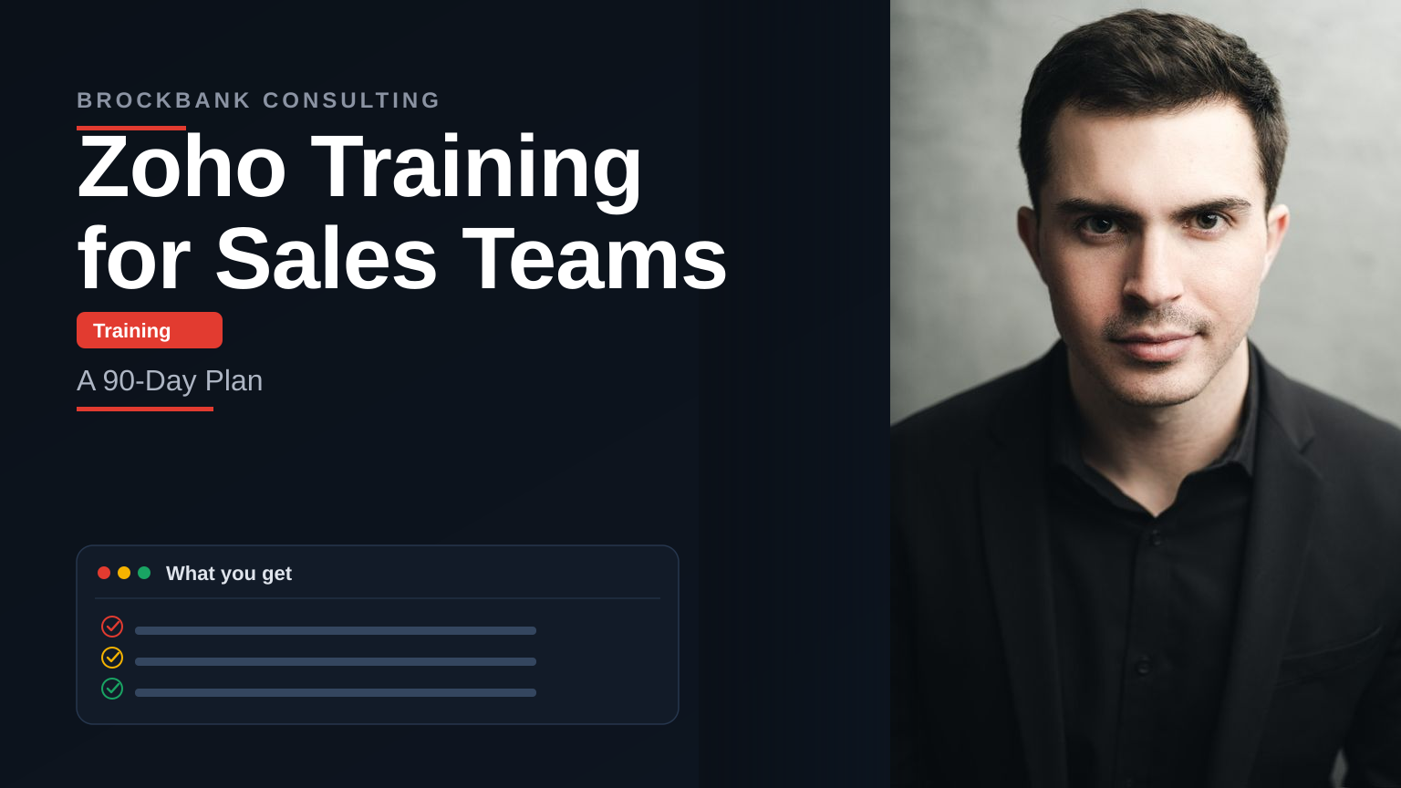 Zoho Training for Sales Teams — Brockbank Consulting Zoho experts