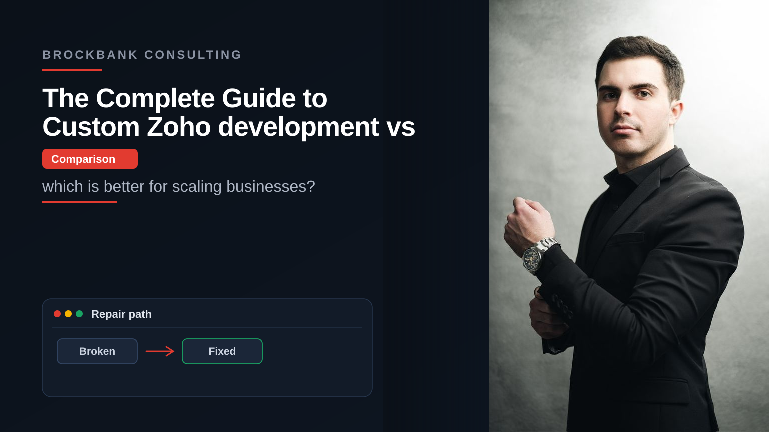 The Complete Guide to Custom Zoho development vs off-the-shelf Zoho apps — Brockbank Consulting Zoho experts