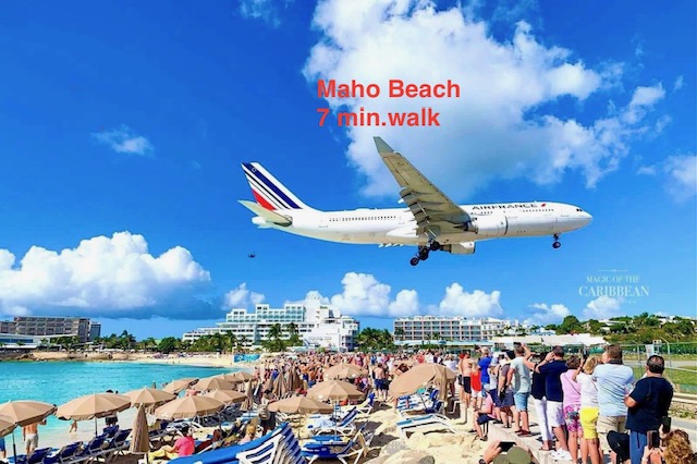 Maho Escape- with pool and gym,Lagoon view, walk to dinning, Maho Beach and Mullet Bay 