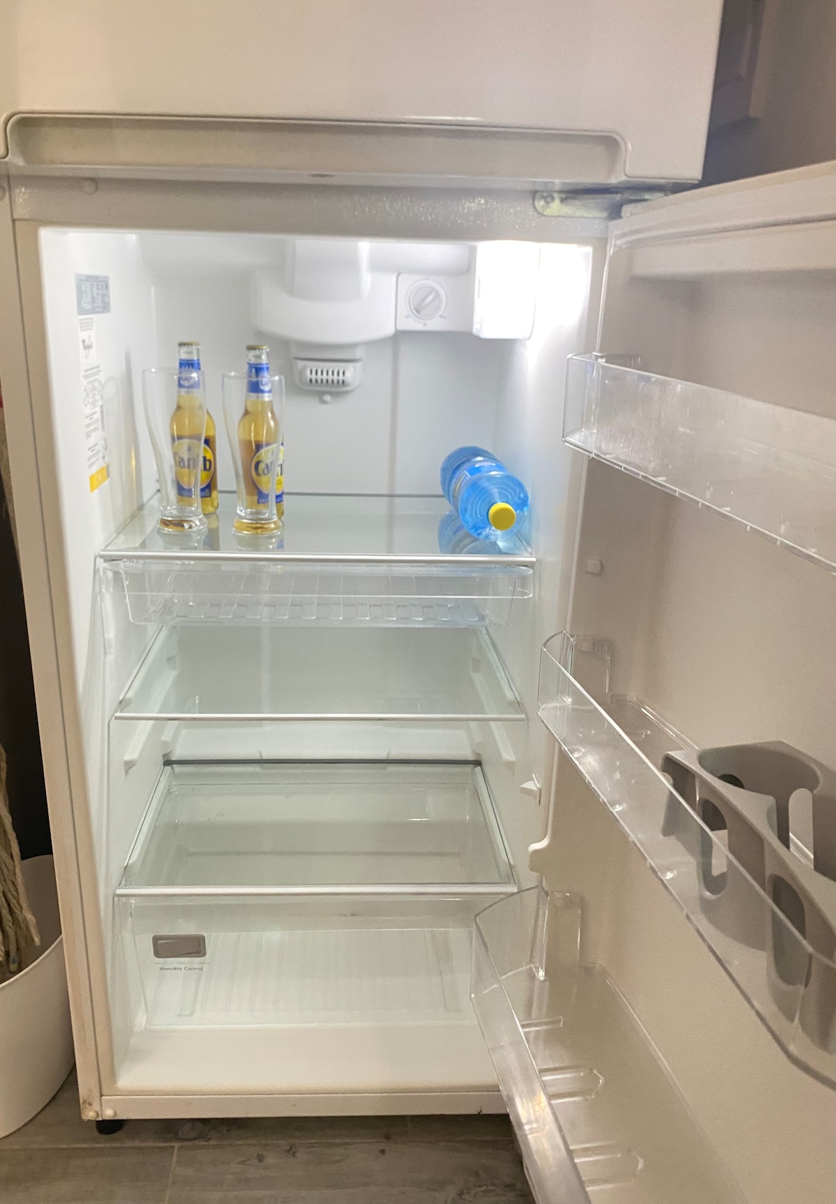 Large refrigerator with welcome drinks