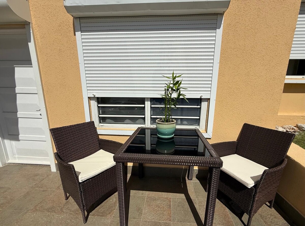 Private patio for morning coffee