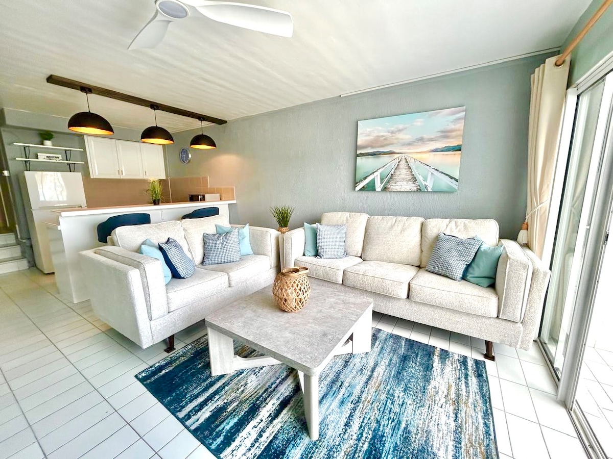 Spacious, light-filled living room