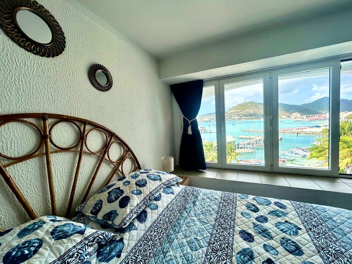 Harbor view from the king bed