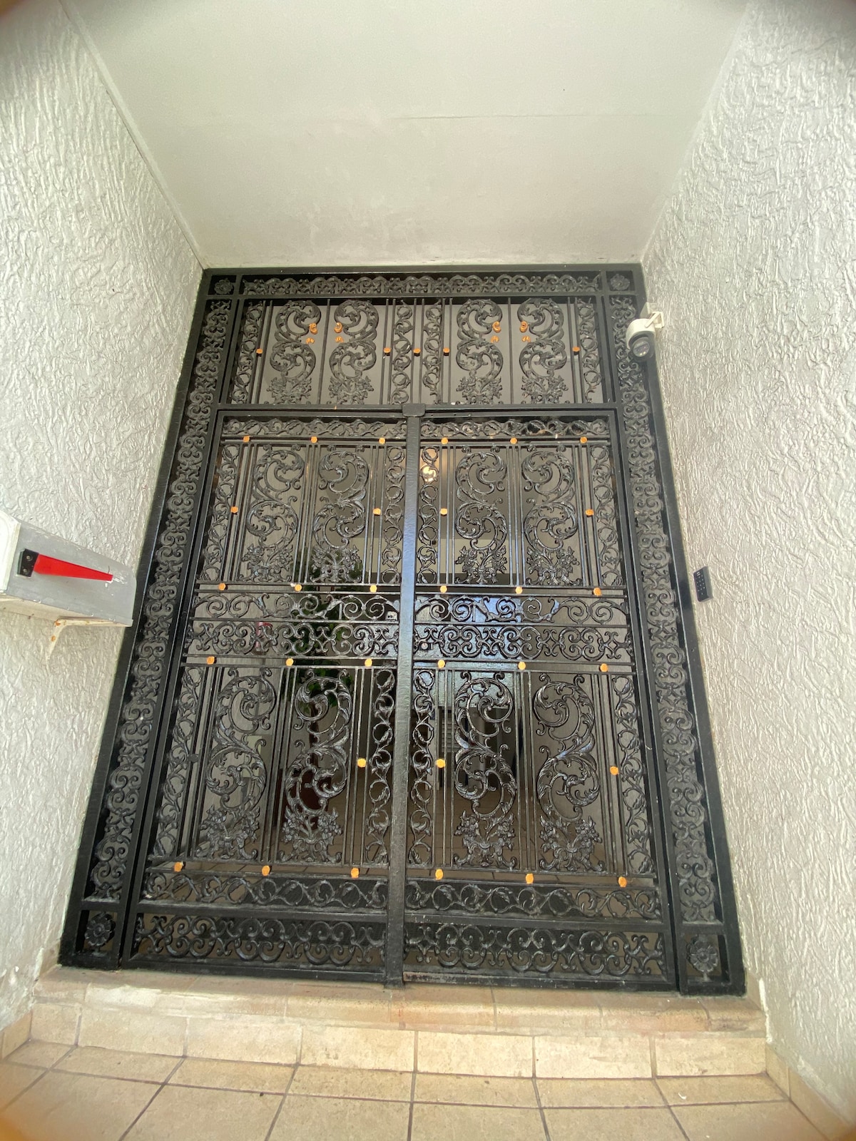 Secure gated entrance with private code