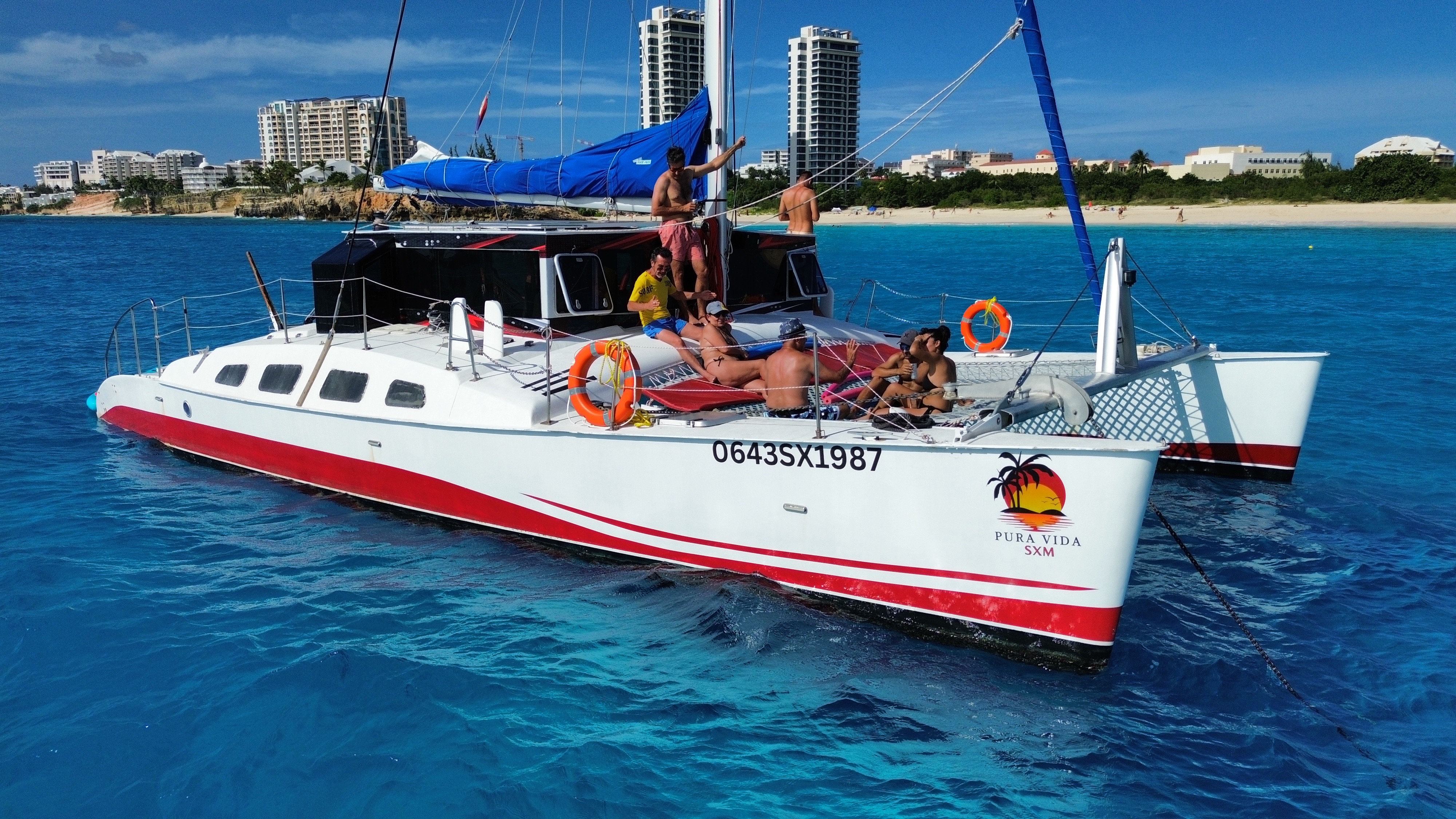 Private Charter: 43 ft Catamaran, Half Day (up to 17 guests)