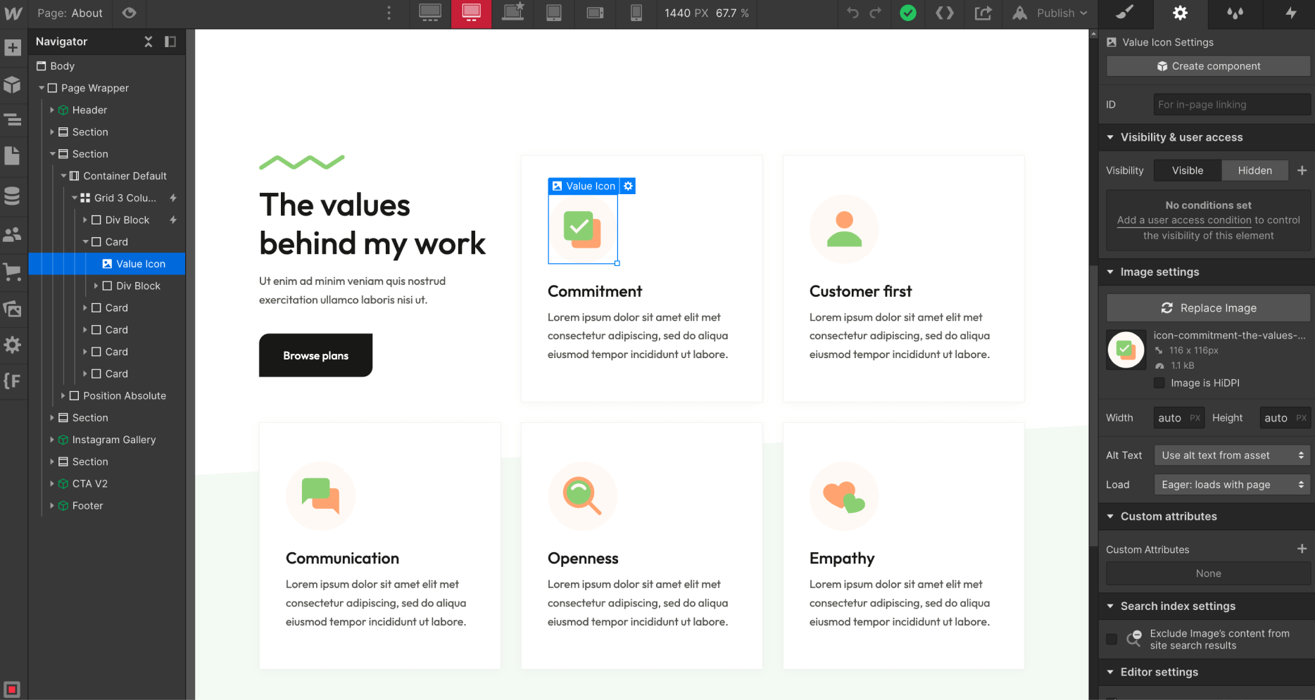 Icons And Graphics - Nutritionist X Webflow Template