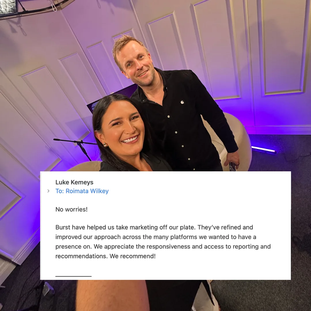 Luke Kemeys recommending Burst Digital