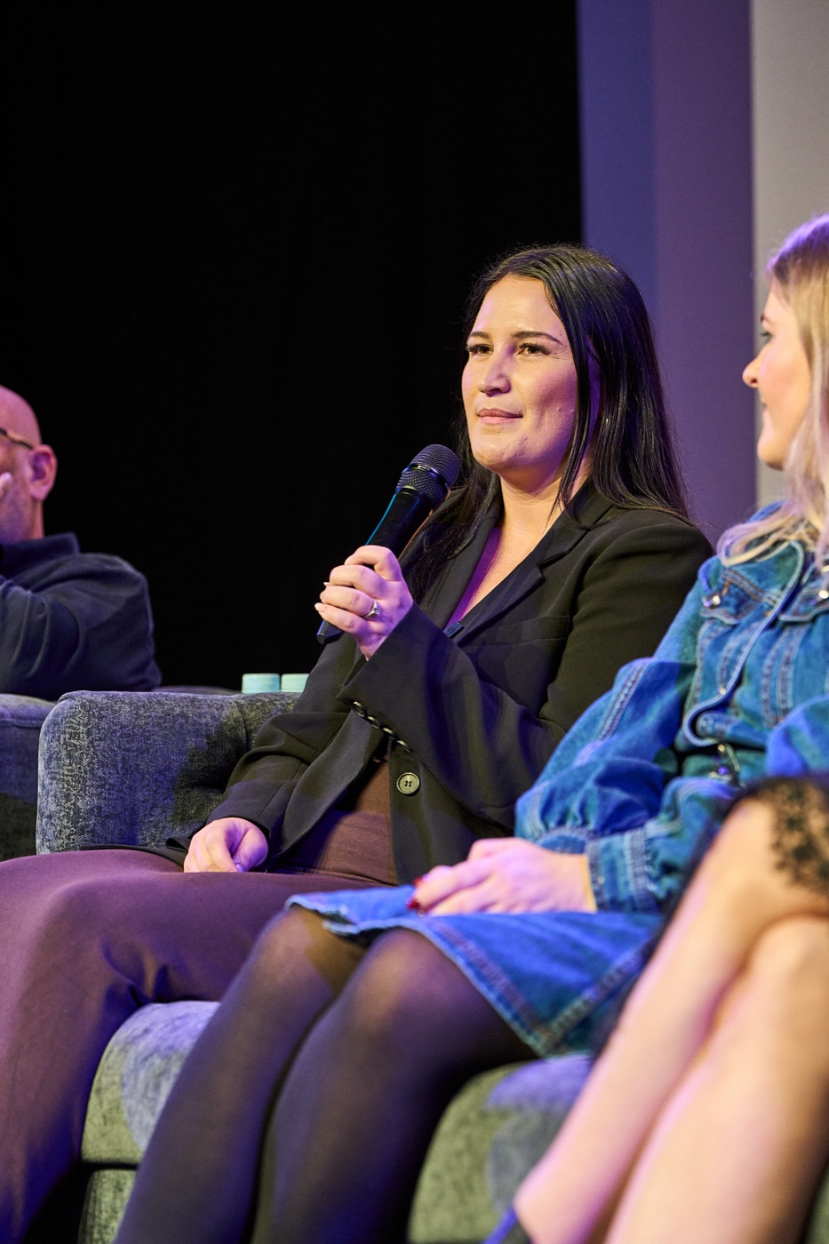 Roi speaking on a panel