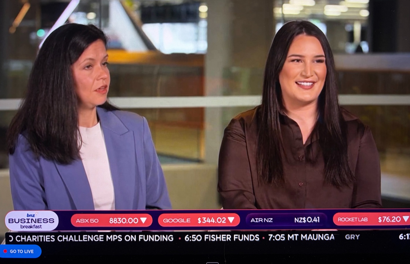 Roi interviewed on BNZ Business Breakfast