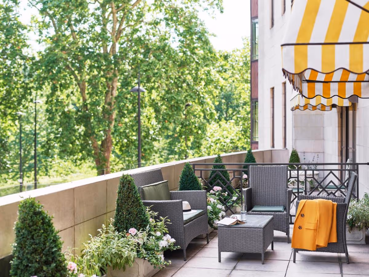 The Dorchester balcony
