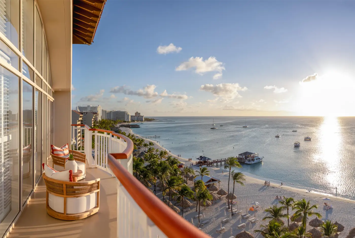 Governors Suite Balcony Sunset Pier View