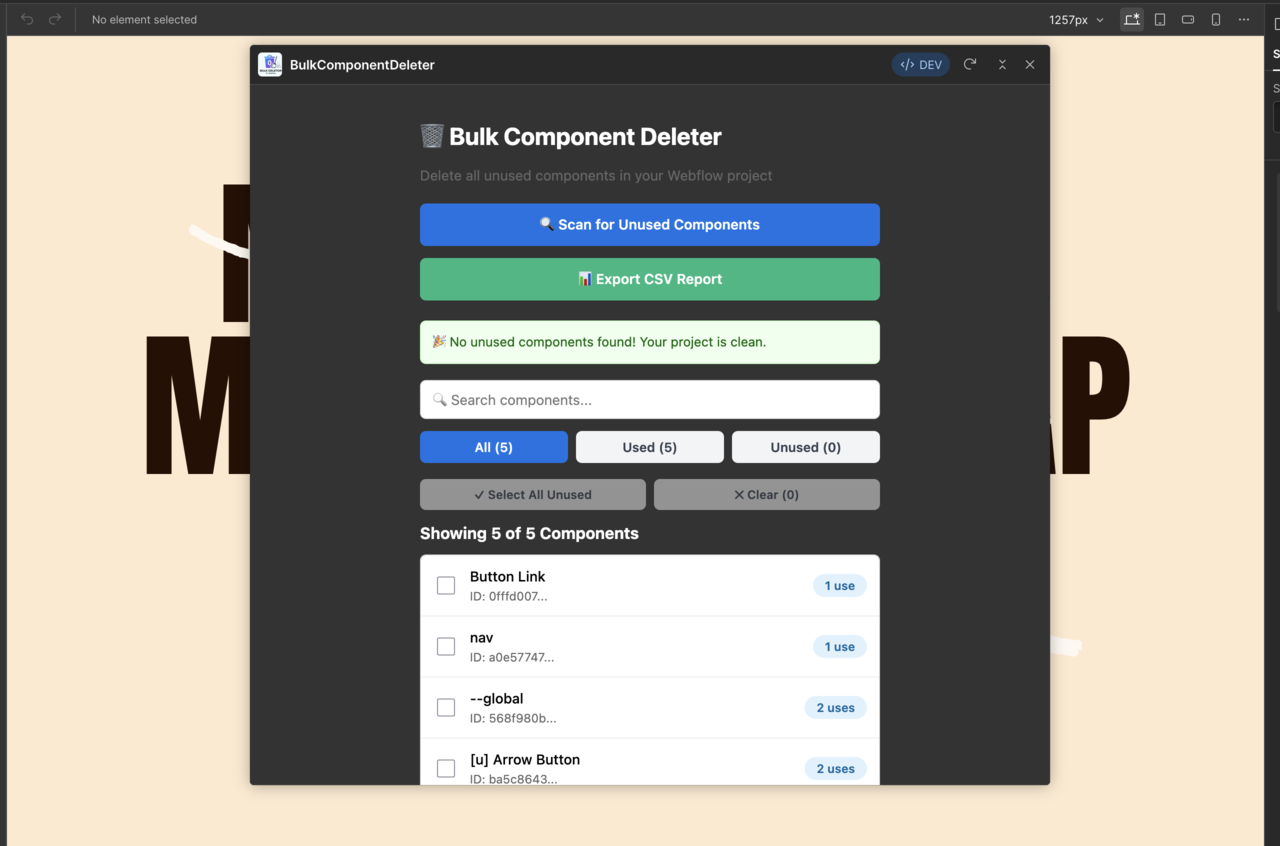 Image after running the search