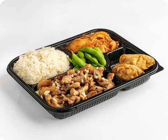 A KPOT St. Pete Garlic Chicken Bento Box