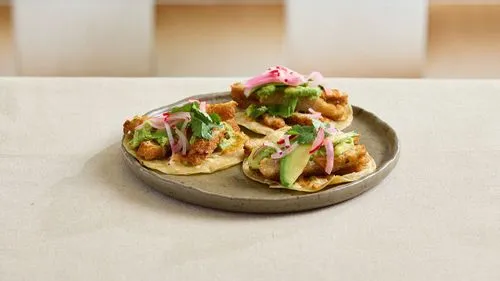 Crispy v2food schnitzel tacos by Estefania Gomez