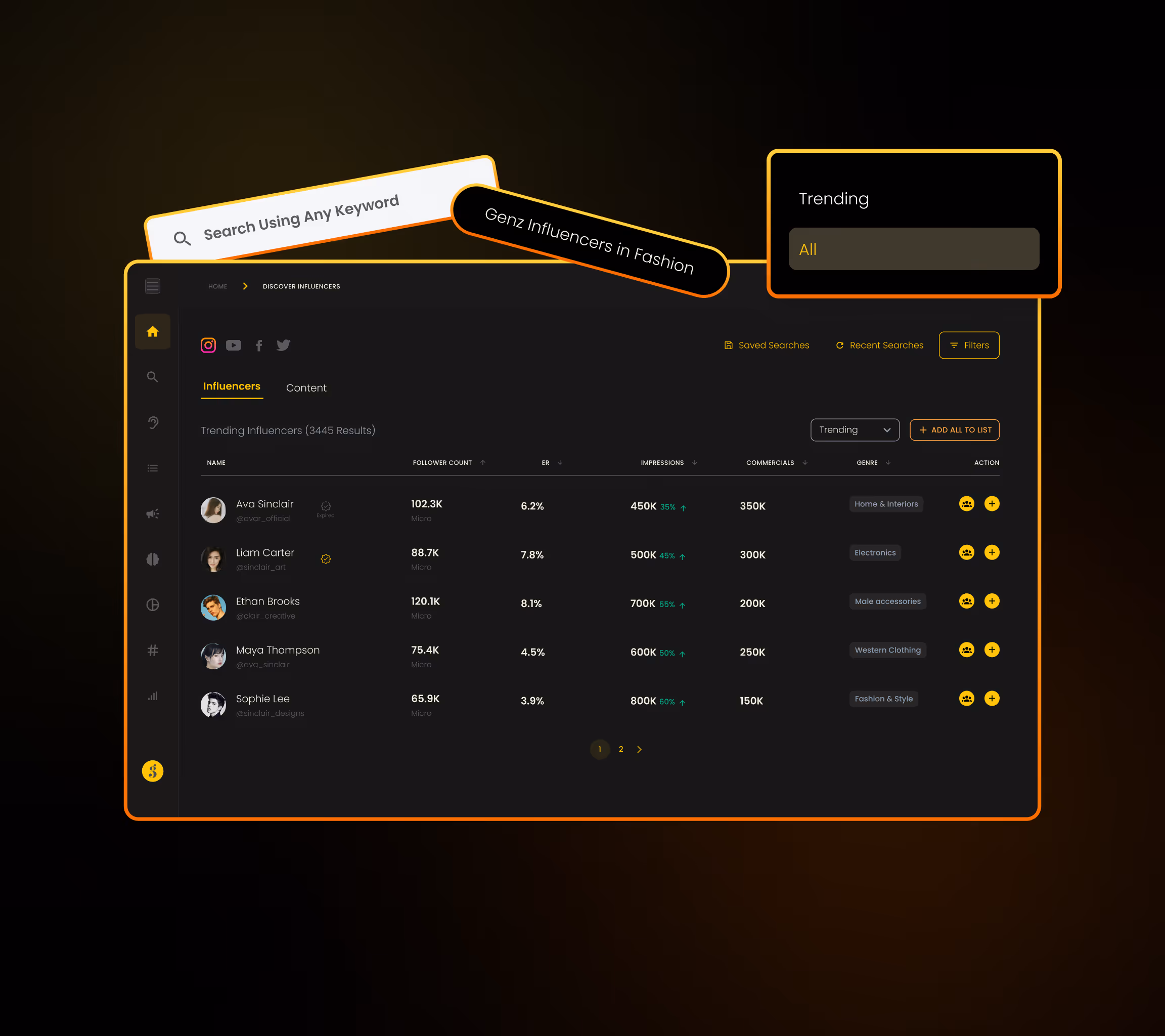 Discover Influencers