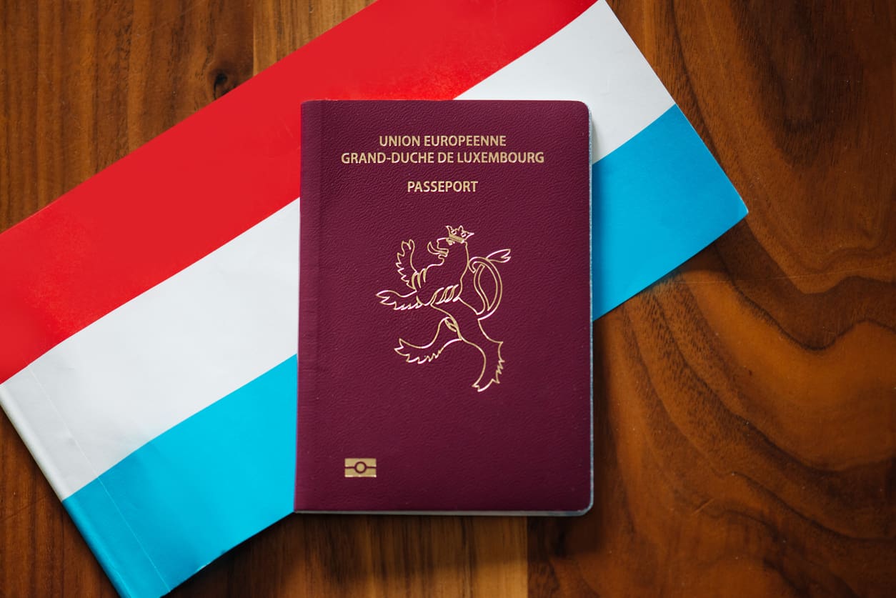 Luxembourg passport representing new Visa D immigration rules