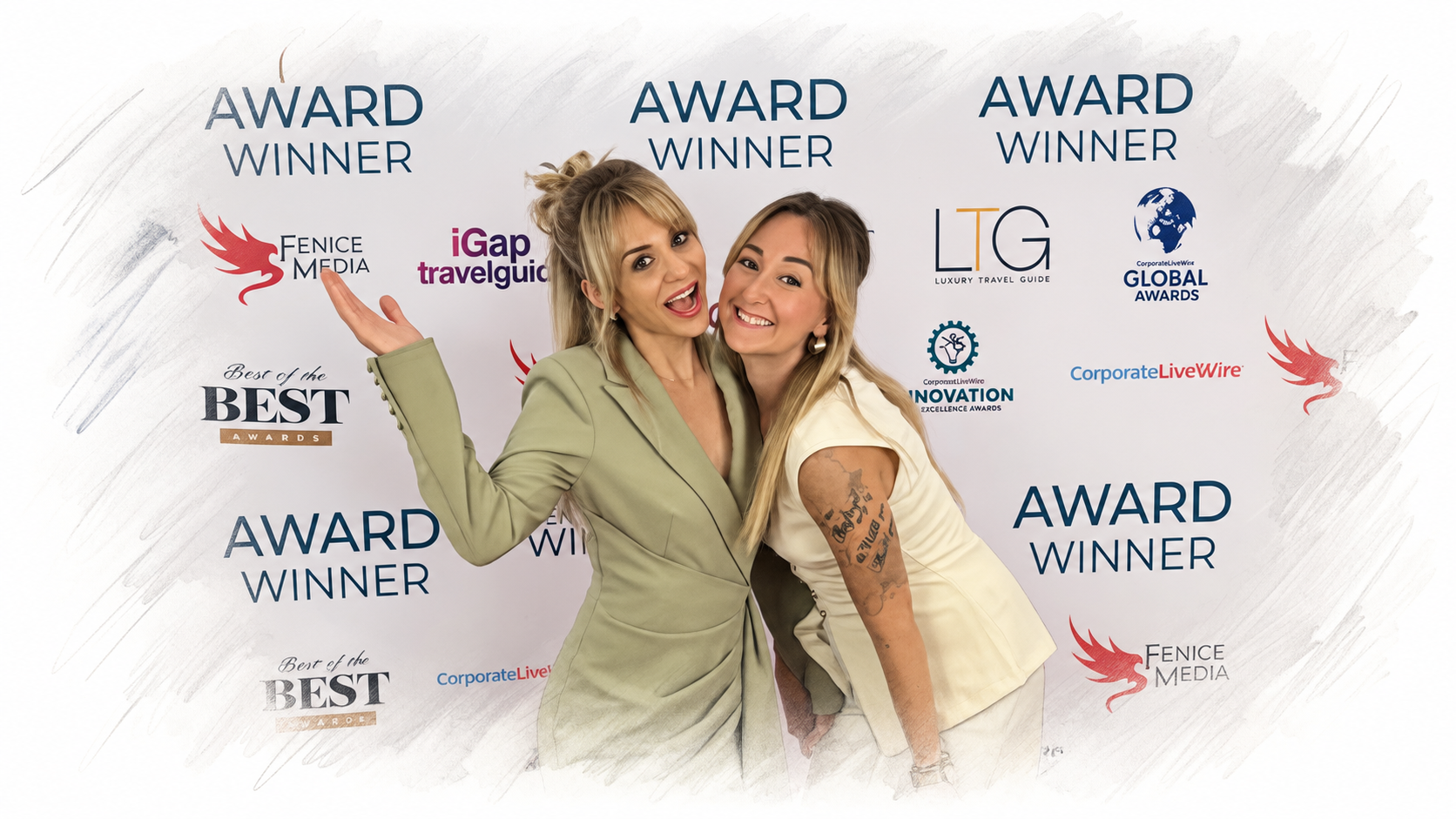 Krisha and Tiffany celebrating at the Prestige Awards