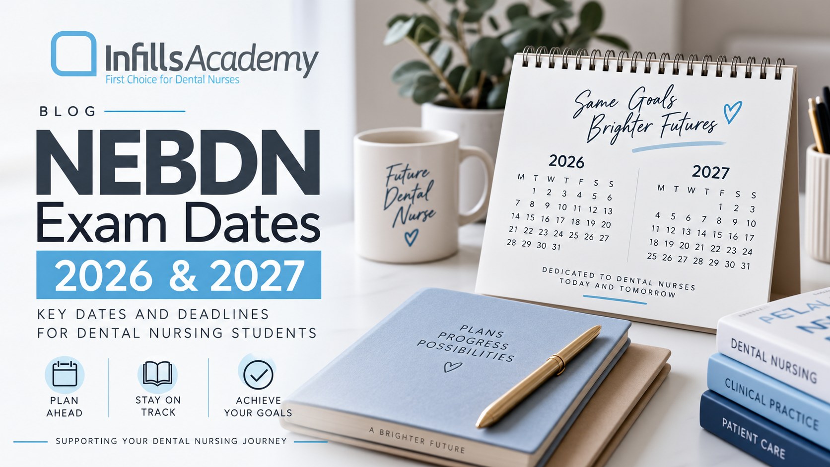NEBDN exam dates 2026 and 2027 for Level 3 Diploma in Dental Nursing students